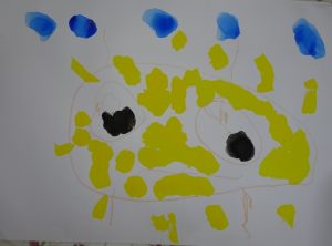 <p>つぼみぐみ（満三歳児）さん<br />「　ライオン　」<br />大きなライオンさんを四つ切画用紙いっぱいに描きました。<br />一番印象に残ったようですね。</p>